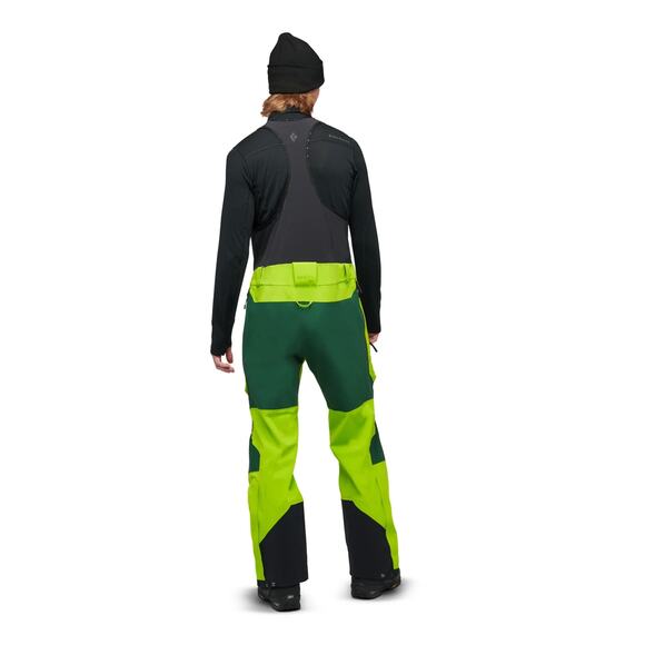 Black Diamond Recon Stretch Pro Bib Bibs Ski Snow Mens M Lime Forest Green $525 - Picture 4 of 6
